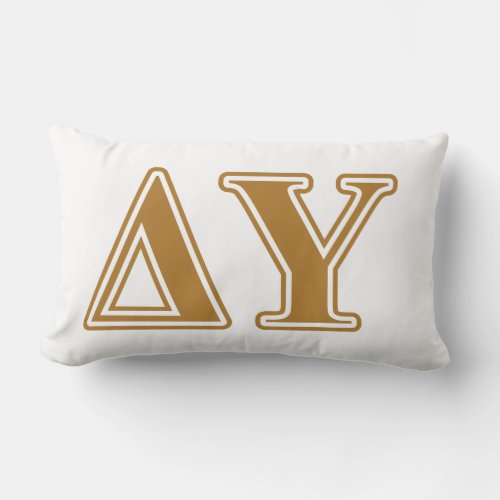 Delta Upsilon Gold Letters Lumbar Pillow