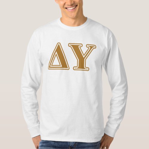 Delta Upsilon Gold Letters T_Shirt