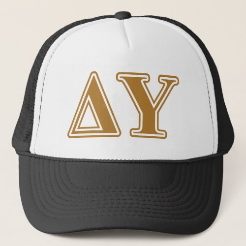 Delta Upsilon Gold Letters Trucker Hat