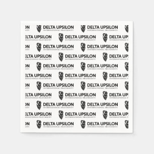 Delta Upsilon International Fraternity Logo B&W Napkins