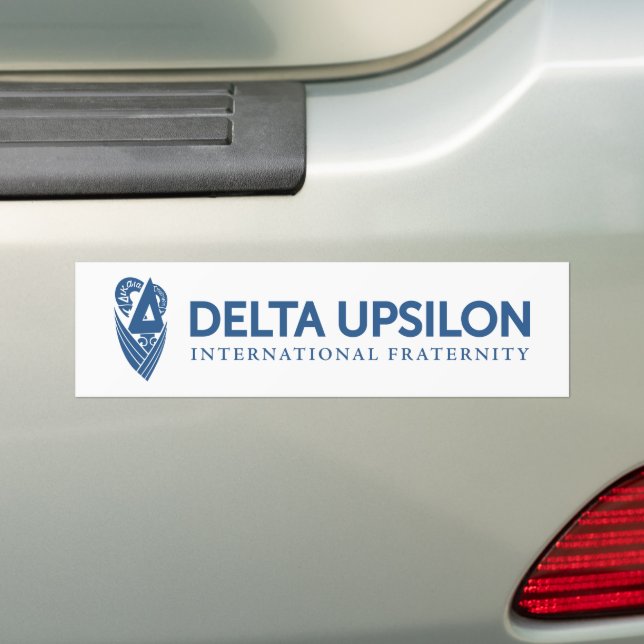 Delta Upsilon International Fraternity Logo Bumper Sticker (On Car)
