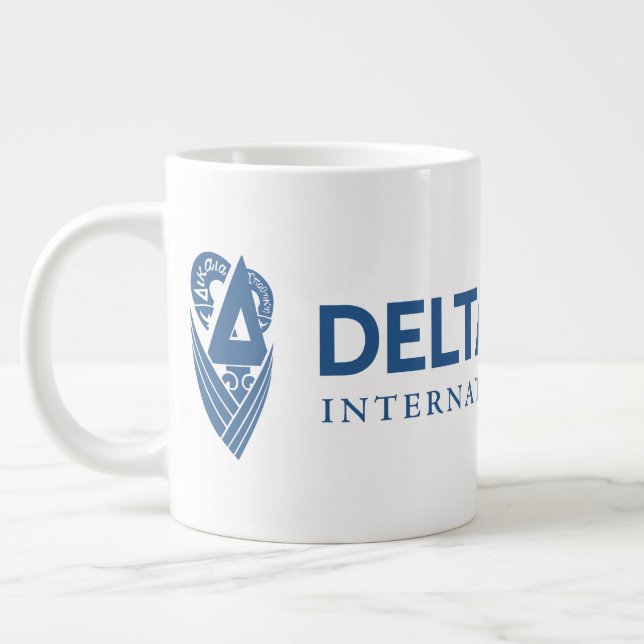 Delta Upsilon International Fraternity Logo Giant Coffee Mug (Left)