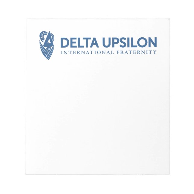 Delta Upsilon International Fraternity Logo Notepad (Front)