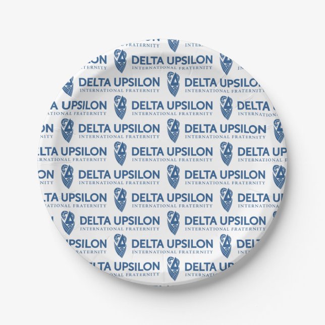 Delta Upsilon International Fraternity Logo Paper Plates (Front)