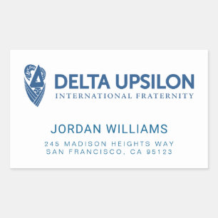 Delta Upsilon International Fraternity Logo Rectangular Sticker