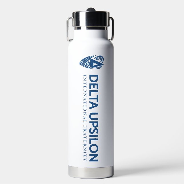 Delta Upsilon International Fraternity Logo Water Bottle (Front)
