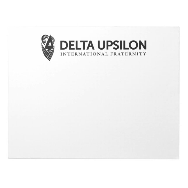 Delta Upsilon International Fraternity Notepad (Front)