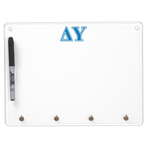Delta Upsilon Sapphire Blue Letters Dry Erase Board With Keychain Holder