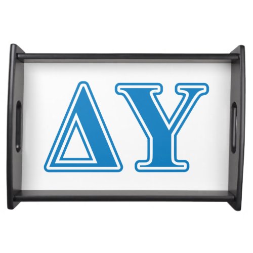 Delta Upsilon Sapphire Blue Letters Serving Tray