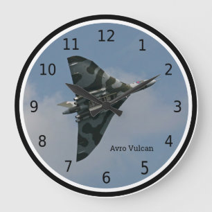 Delta Wing Bomber, Avro Vulcan, personalizable Large Clock