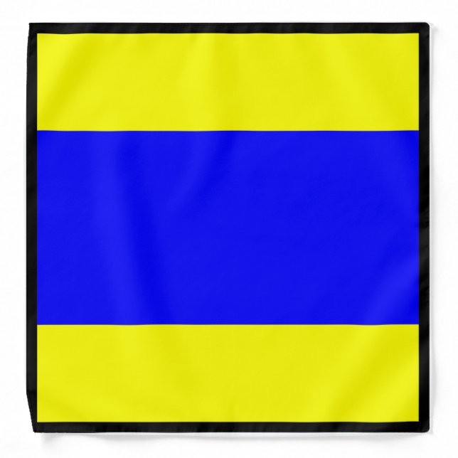 Delta Yellow Blue Bandana (Front)