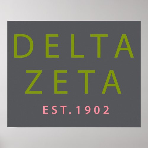 Delta Zeta  Est 1902 Poster