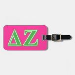 Delta Zeta Green Letters Luggage Tag at Zazzle