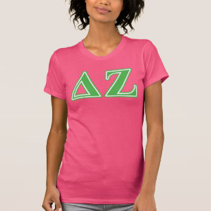 Delta Zeta Green Letters T-Shirt
