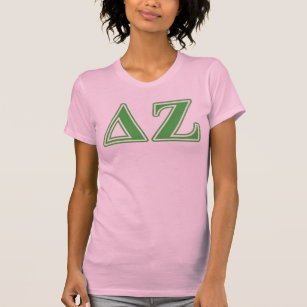 Delta Zeta Green Letters T-Shirt