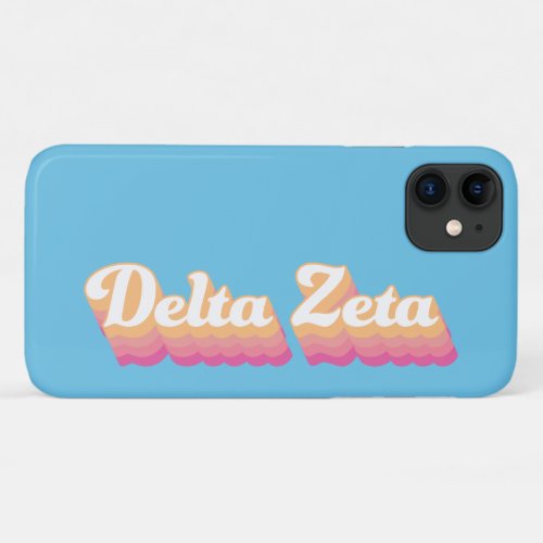 Delta Zeta  Groovy Script iPhone 11 Case