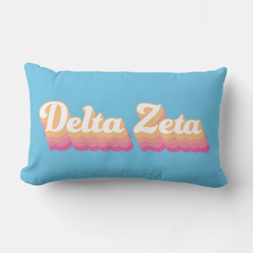 Delta Zeta  Groovy Script Lumbar Pillow