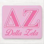 Delta Zeta Pink Letters Mouse Pad at Zazzle