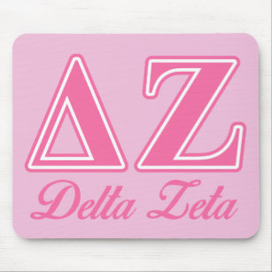 Delta Zeta Pink Letters Mouse Pad
