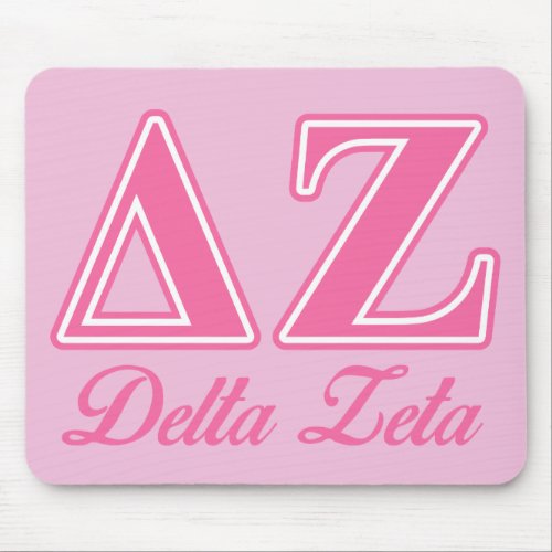 Delta Zeta Pink Letters Mouse Pad