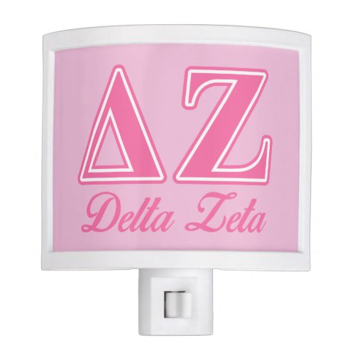 Delta Zeta Pink Letters Night Light