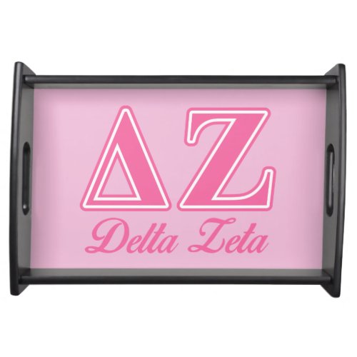 Delta Zeta Pink Letters Serving Tray