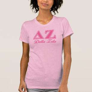 Delta Zeta Pink Letters T-Shirt