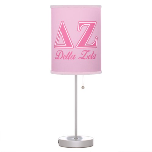 Delta Zeta Pink Letters Table Lamp