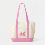 Delta Zeta Pink Letters Tote Bag at Zazzle