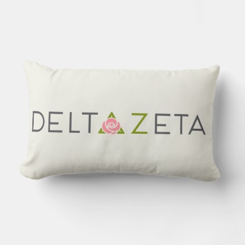 Delta Zeta Primary Logo Lumbar Pillow