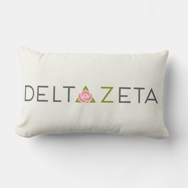 Delta Zeta Primary Logo Lumbar Pillow (Front)