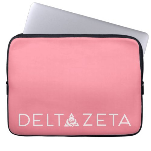 Delta Zeta Primary Logo White Laptop Sleeve