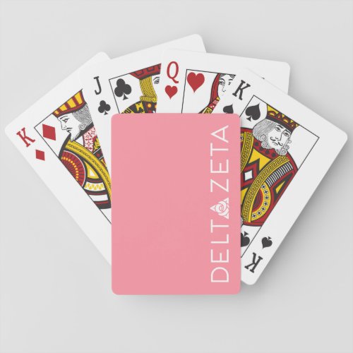 Delta Zeta Primary Logo White Playing Cards