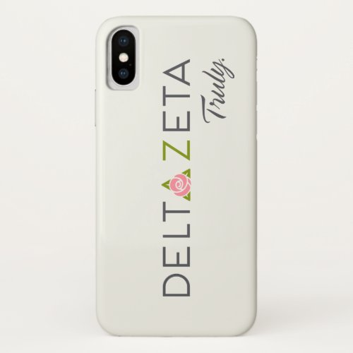 Delta Zeta Primary Logo with Promise iPhone X Case