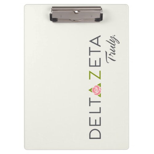 Delta Zeta Primary Logo with Promise Clipboard