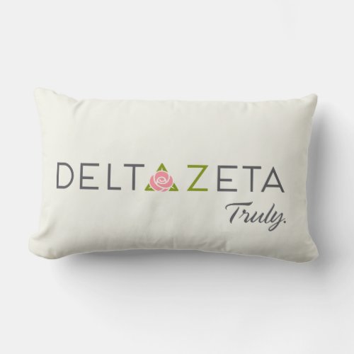 Delta Zeta Primary Logo with Promise Lumbar Pillow