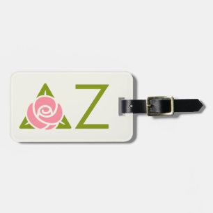 Delta Zeta Rose Icon Luggage Tag