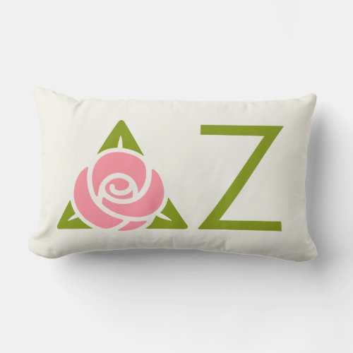 Delta Zeta Rose Icon Lumbar Pillow
