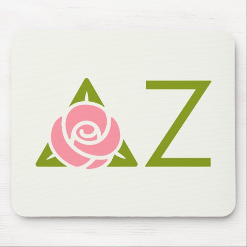Delta Zeta Rose Icon Mouse Pad