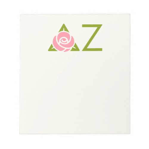 Delta Zeta Rose Icon Notepad