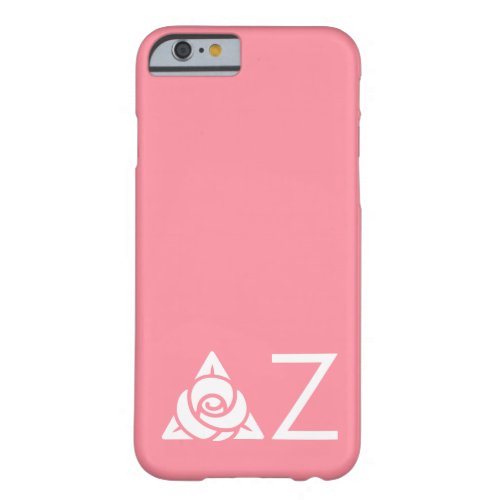 Delta Zeta Rose Icon White Barely There iPhone 6 Case