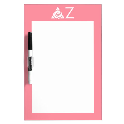 Delta Zeta Rose Icon White Dry_Erase Board