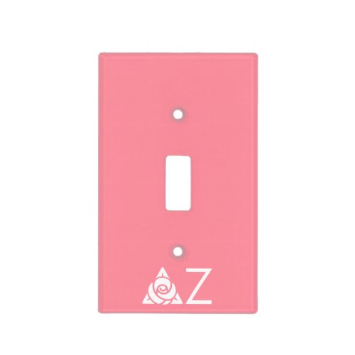 Delta Zeta Rose Icon White Light Switch Cover