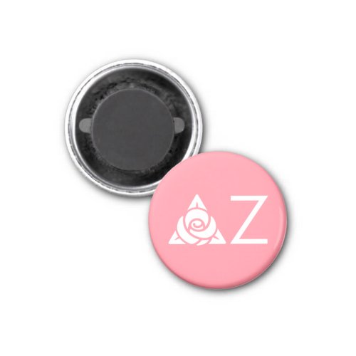 Delta Zeta Rose Icon White Magnet