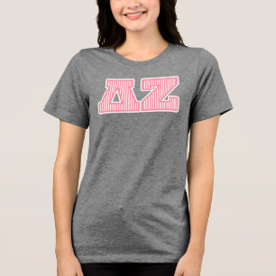 Delta Zeta Striped Graphic Tri-Blend Shirt