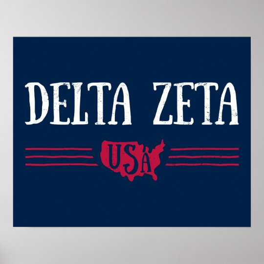 Delta Zeta - USA Poster | Zazzle.com