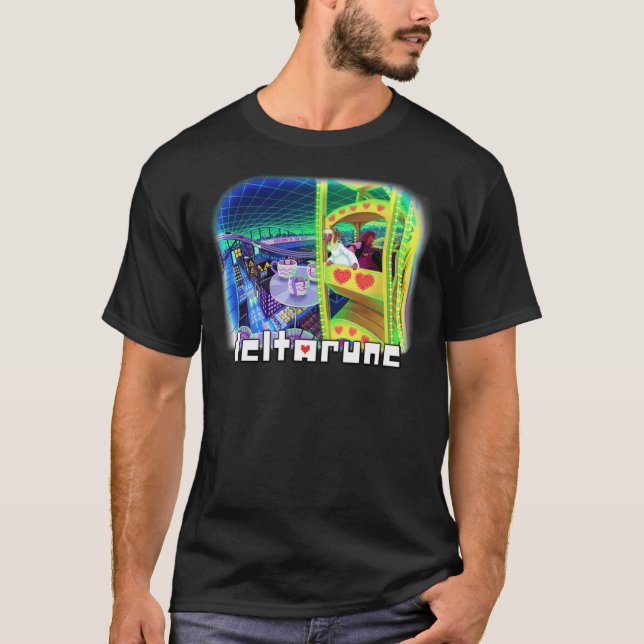 DELTARUNE Chapter 2 Cyber World Ferris Wheel Class T-Shirt (Front)