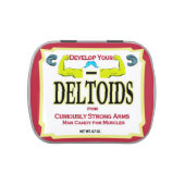 "Deltoids" - Man Candy for Muscles Candy Tin (Top)