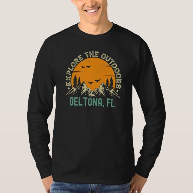 Deltona, Florida - Explore The Outdoors Premium T-Shirt (Front)