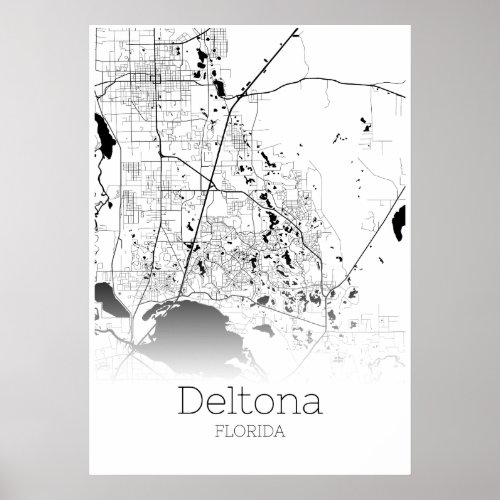 Deltona Map _ Florida _ City Map Poster